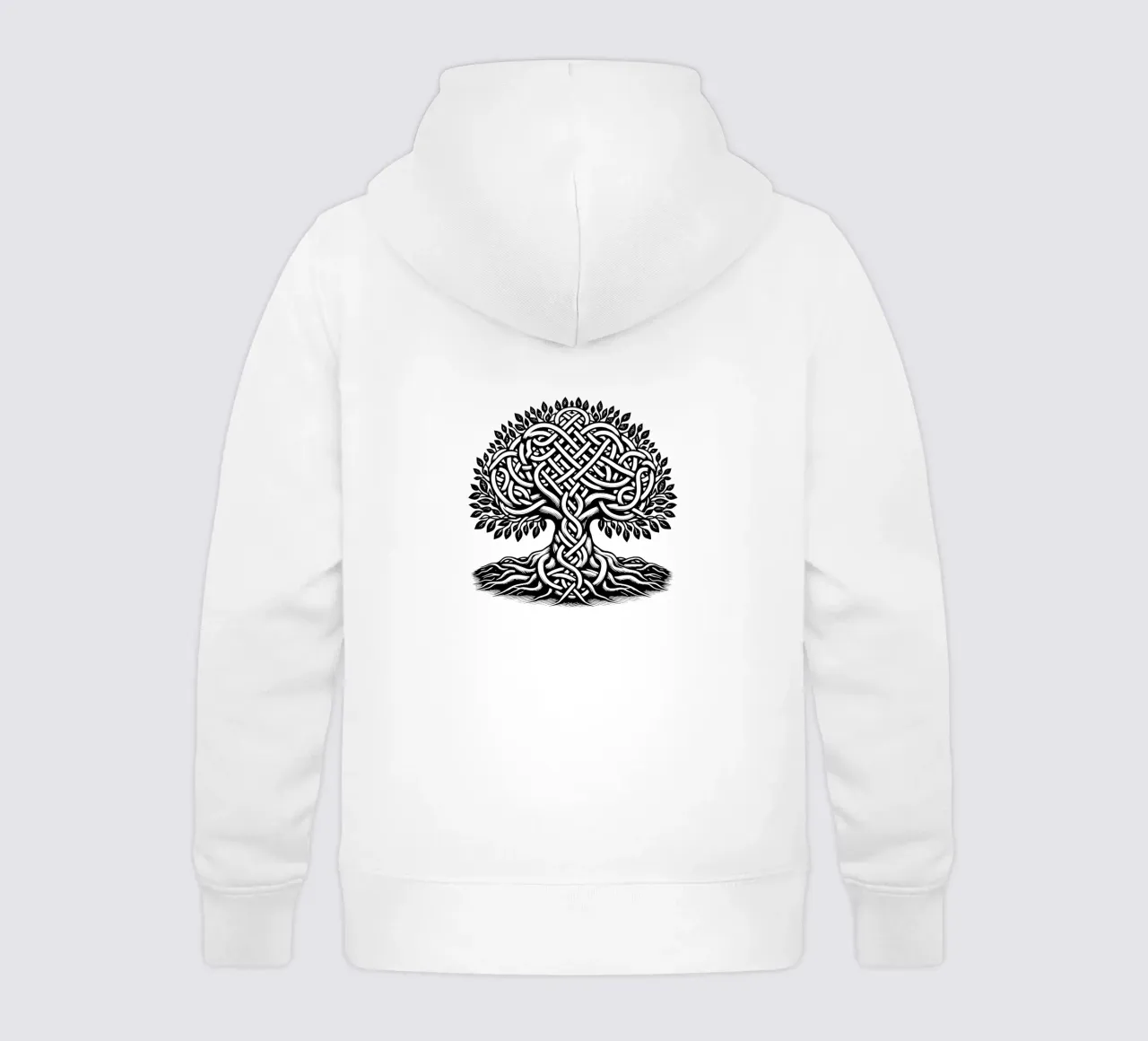 Albero della vita in bianco e nero felpa bambino con cappuccio da Spiritual Touch