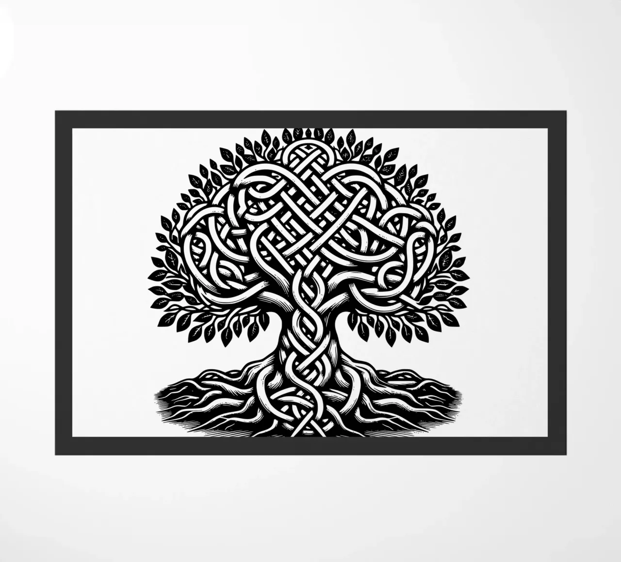 Albero della vita in bianco e nero zerbino da Spiritual Touch