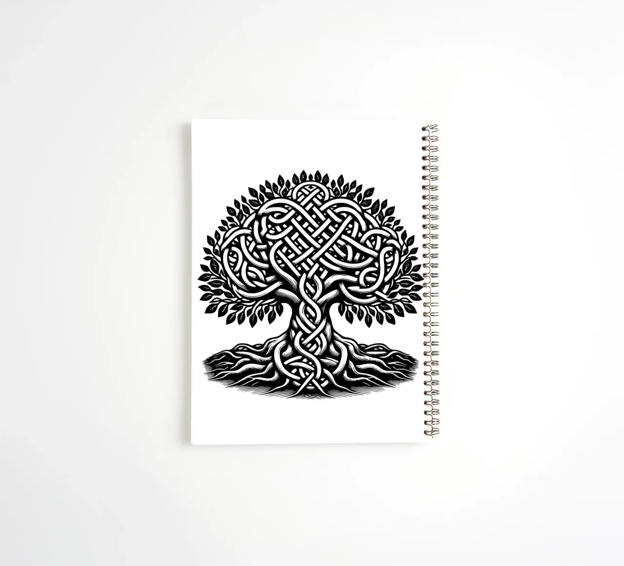 Black & White Tree of Life spiral notebook by Spiritual Touch