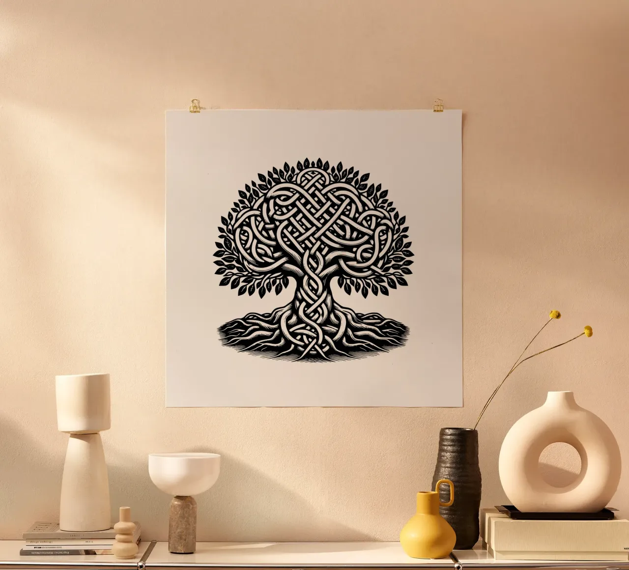 Albero della vita in bianco e nero carta hahnemühle da Spiritual Touch