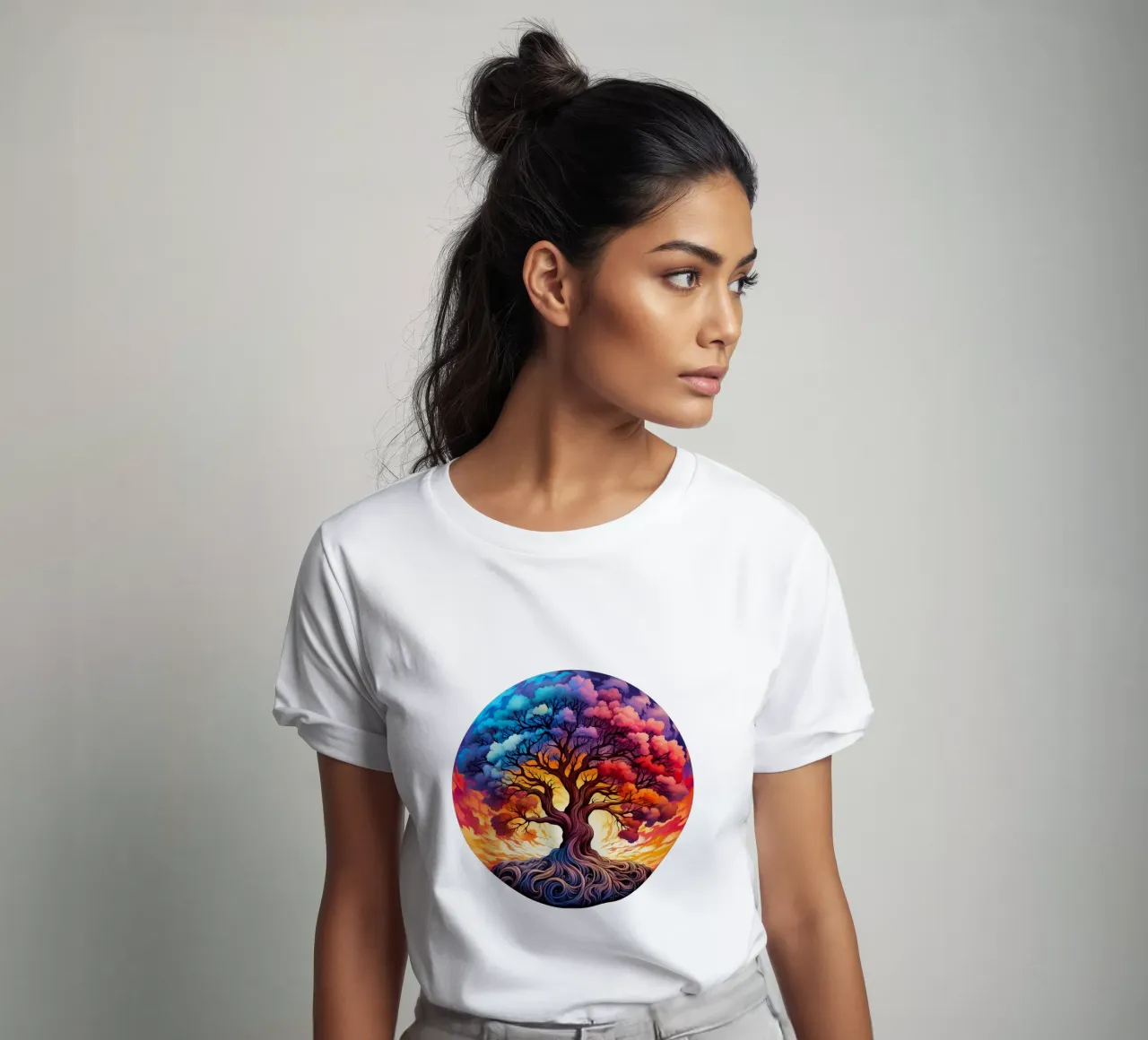 Albero della vita colorato t-shirt da Spiritual Touch