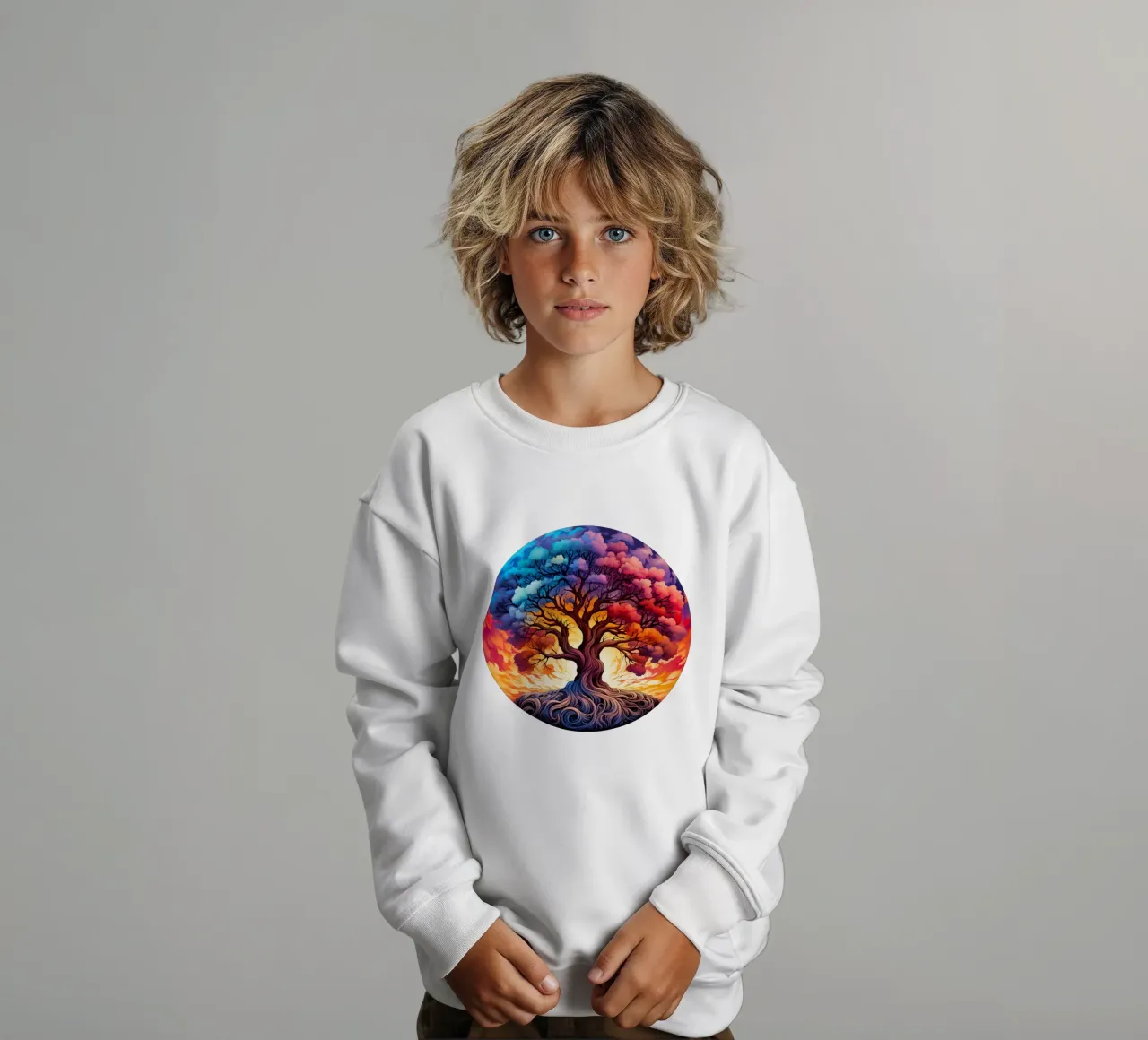 Albero della vita colorato felpa bambino da Spiritual Touch