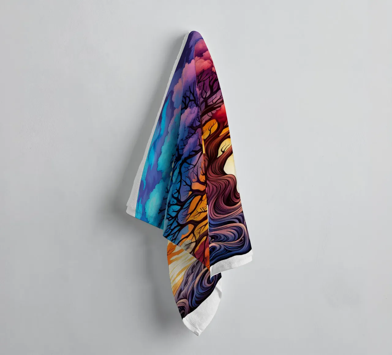 Colorful Tree of Life towel by Spiritual Touch