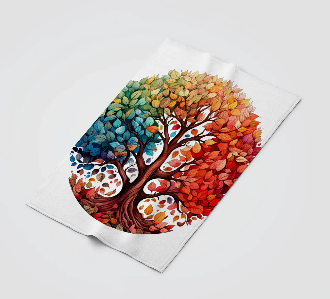 Albero della vita colorato coperta in pile da Spiritual Touch