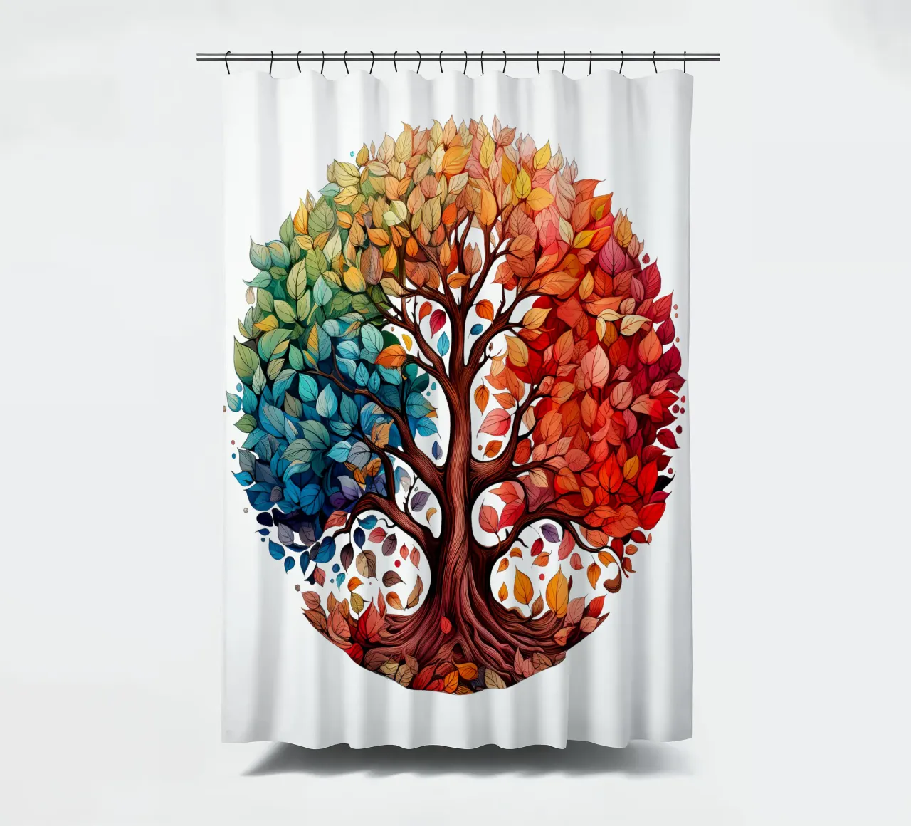 Albero della vita colorato tenda da doccia da Spiritual Touch