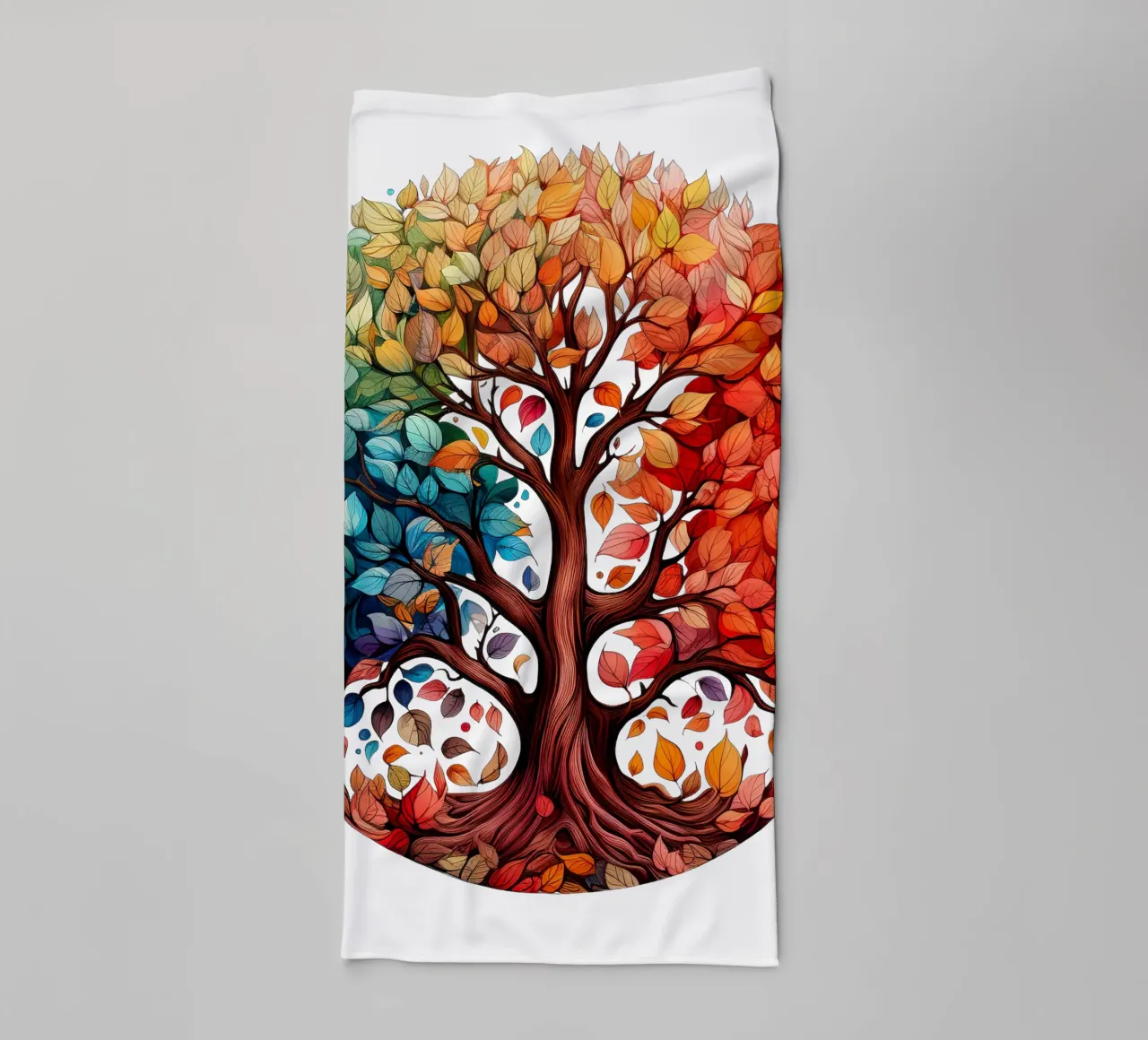 Albero della vita colorato asciugamano da bagno da Spiritual Touch