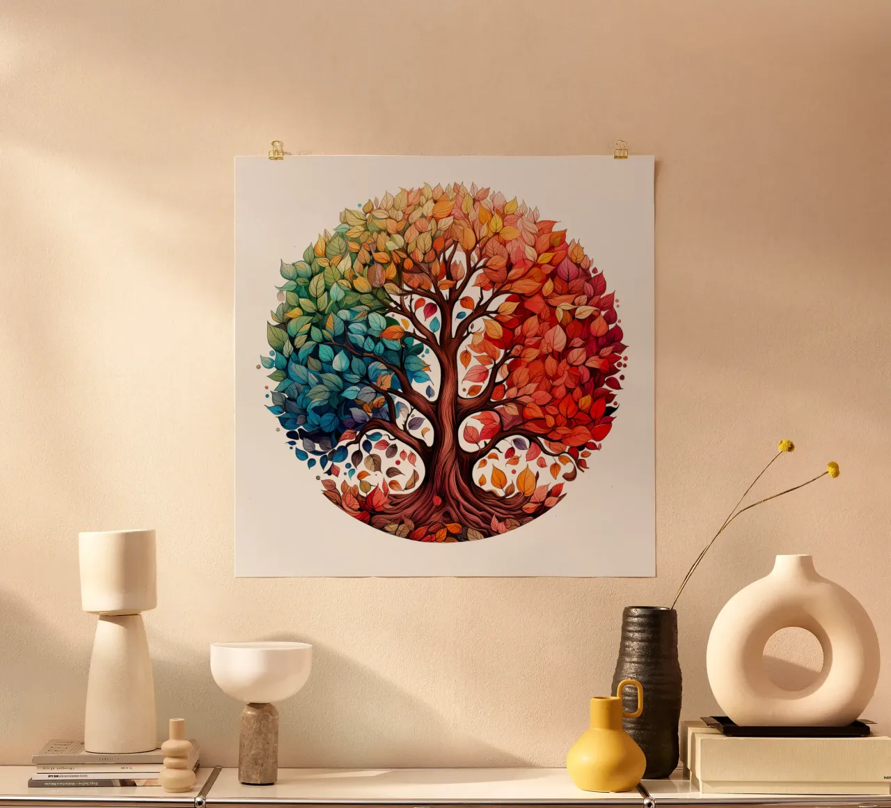 Albero della vita colorato carta hahnemühle da Spiritual Touch