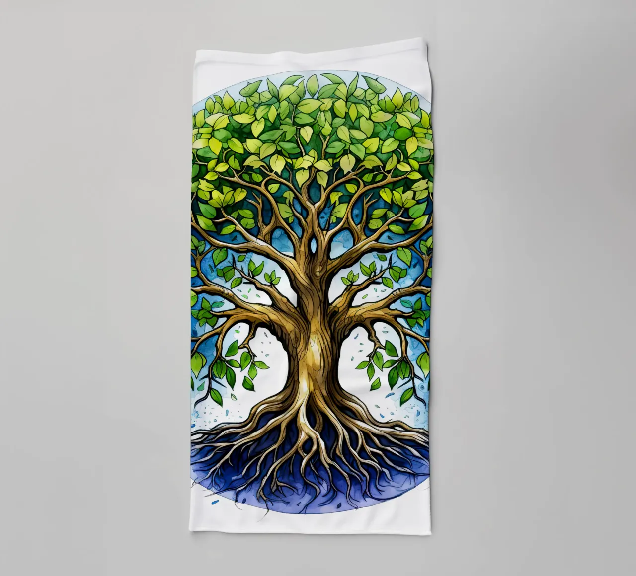 Albero della vita colorato asciugamano da bagno da Spiritual Touch