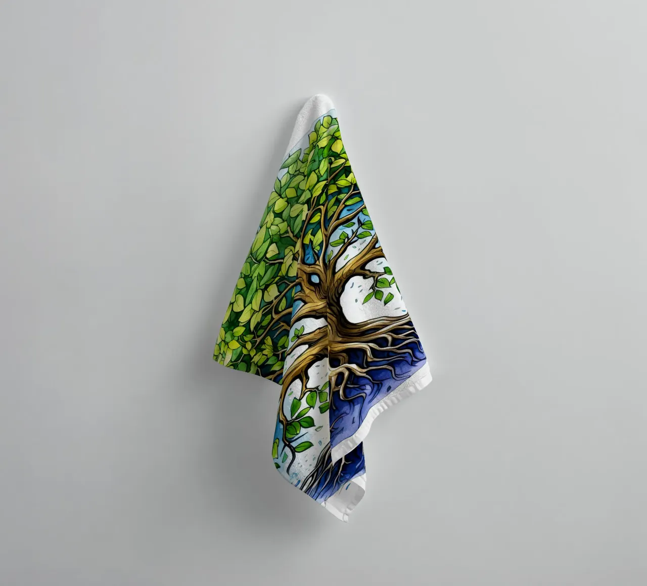 Albero della vita colorato asciugamano da bagno da Spiritual Touch