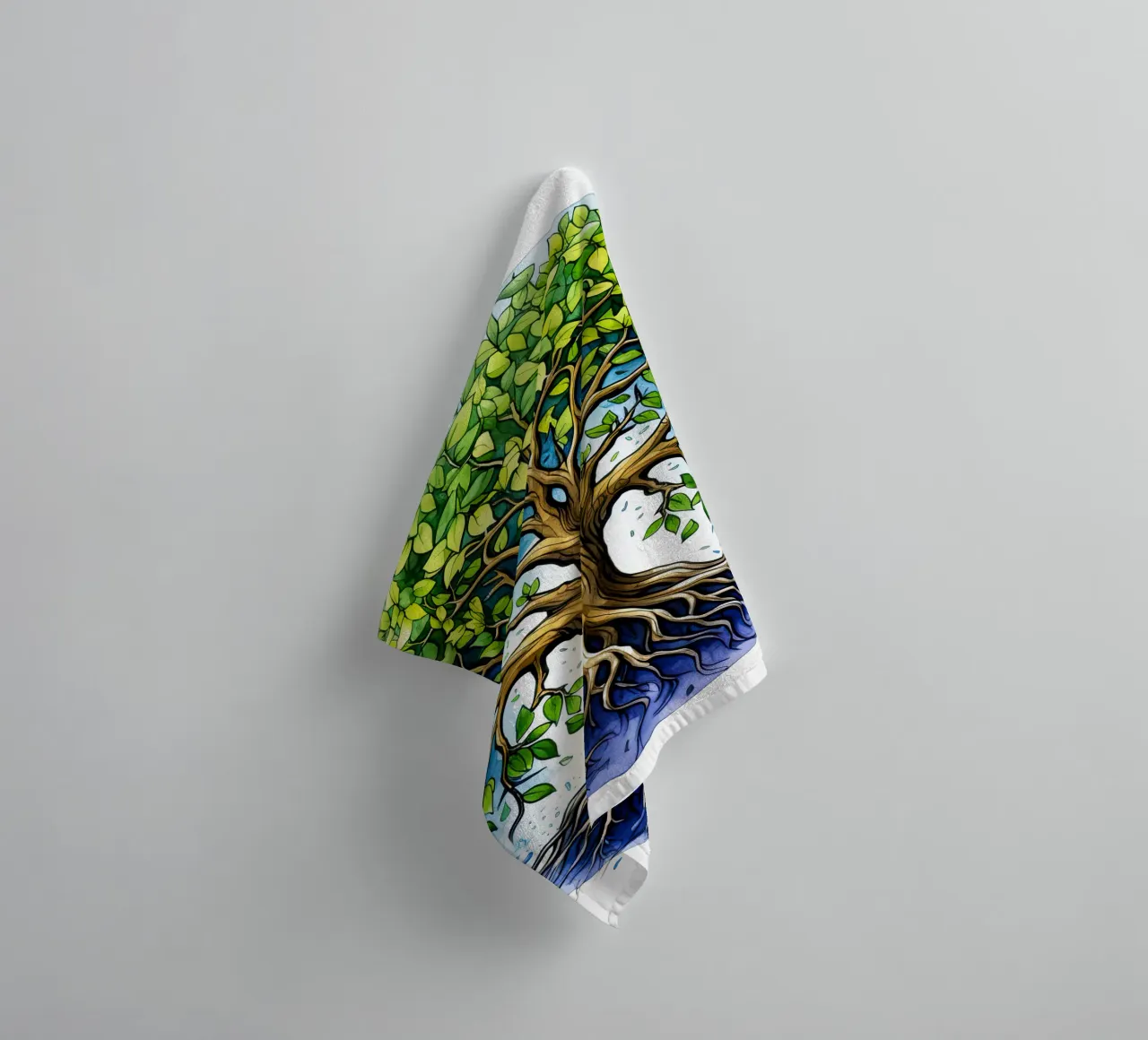 Albero della vita colorato asciugamano da bagno da Spiritual Touch
