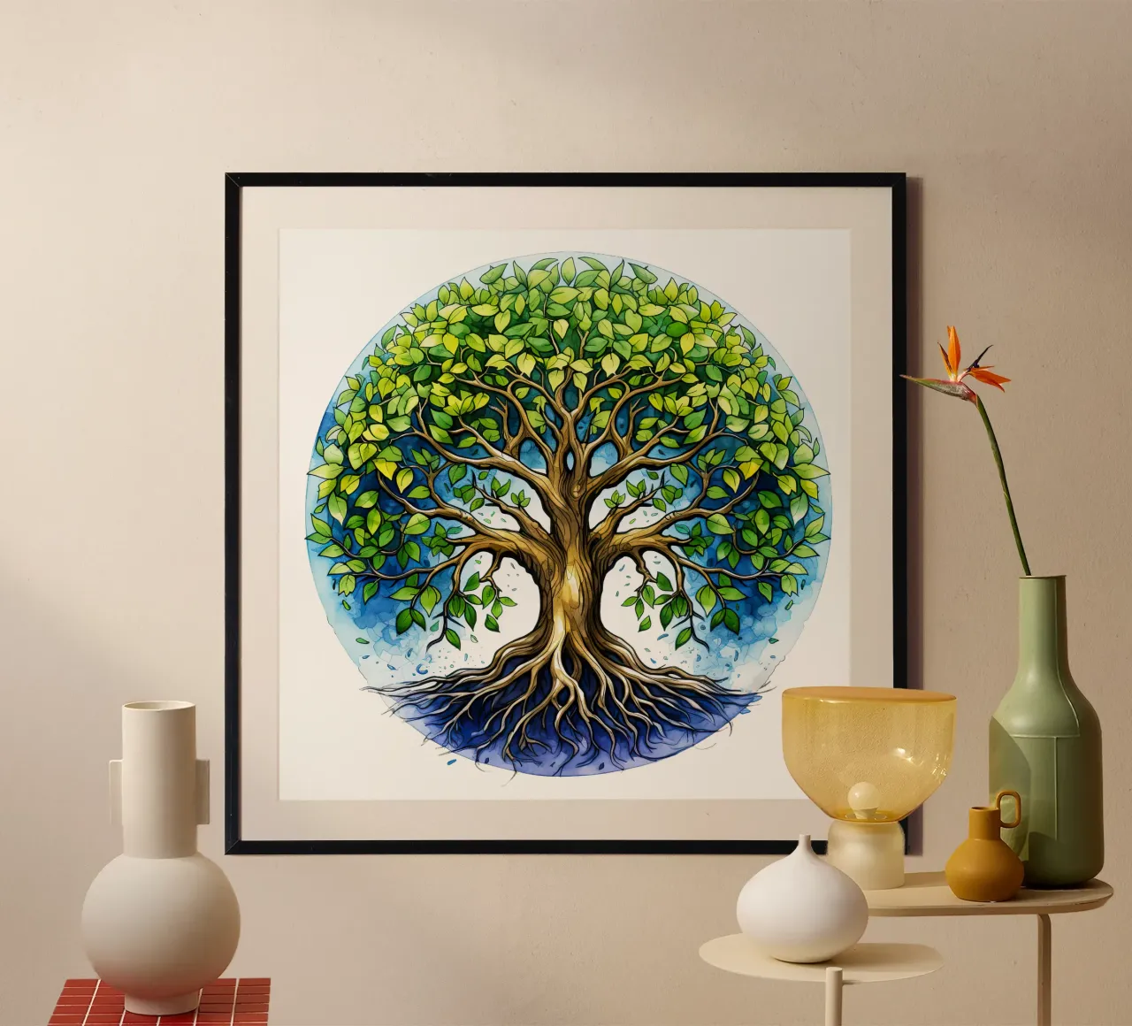 Albero della vita colorato carta hahnemühle da Spiritual Touch