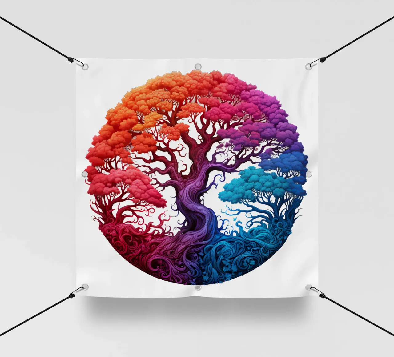 Albero della vita colorato telo in pvc da Spiritual Touch