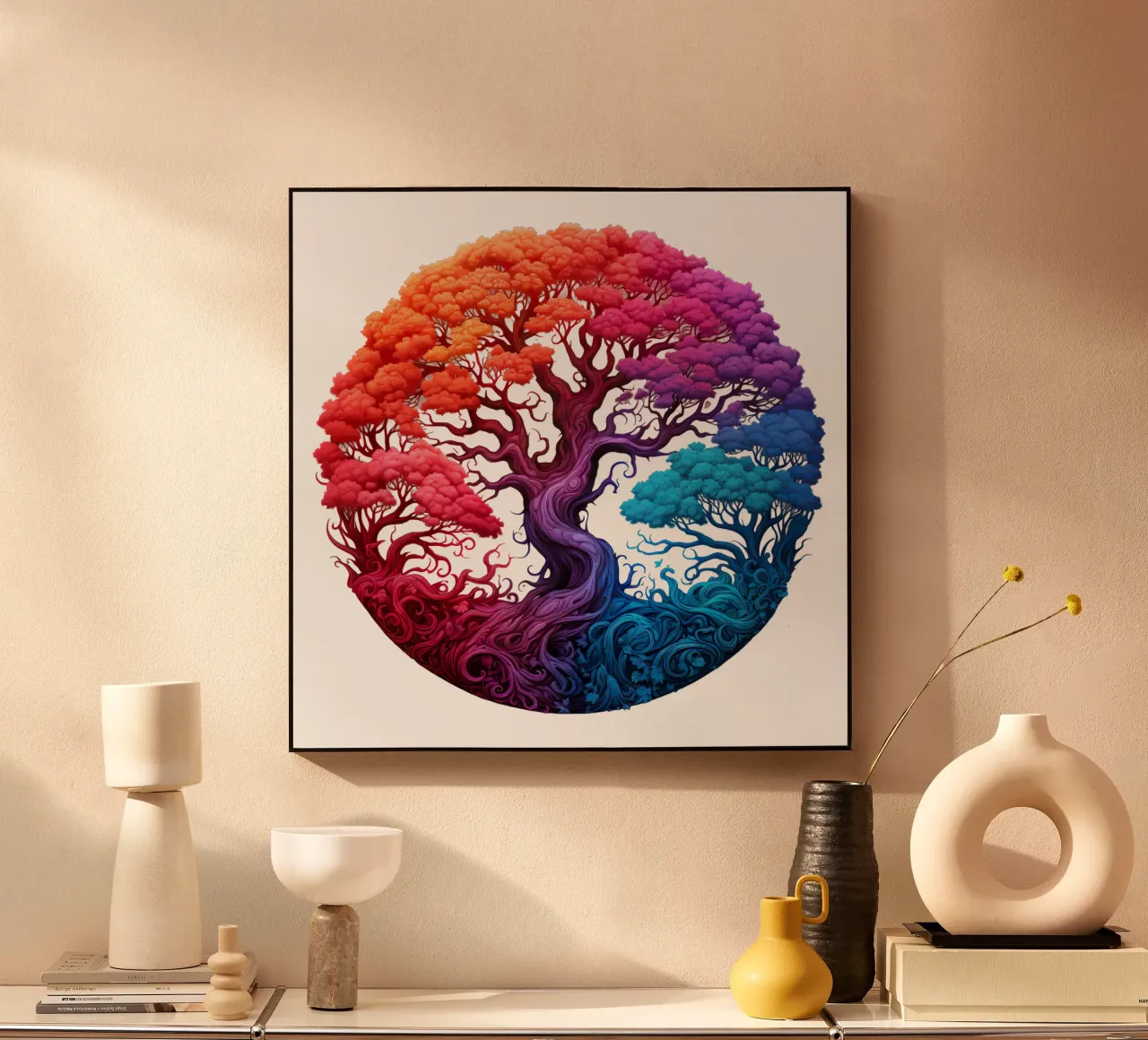 Albero della vita colorato alluminio dibond da Spiritual Touch