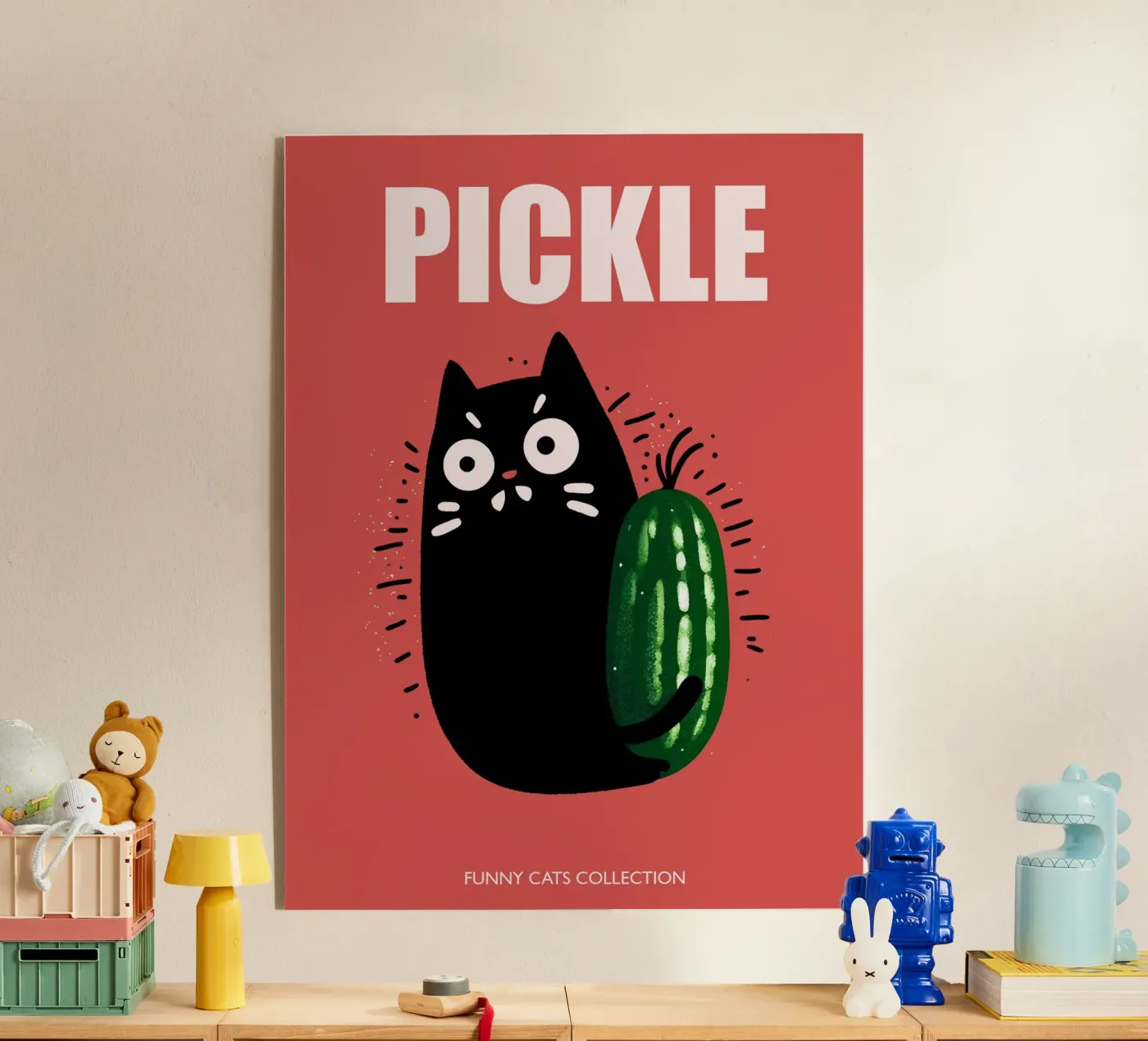 Gatto sottaceto plexiglass da Peaches Art Prints