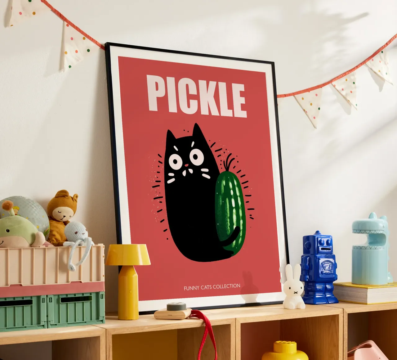 Gatto sottaceto poster da Peaches Art Prints