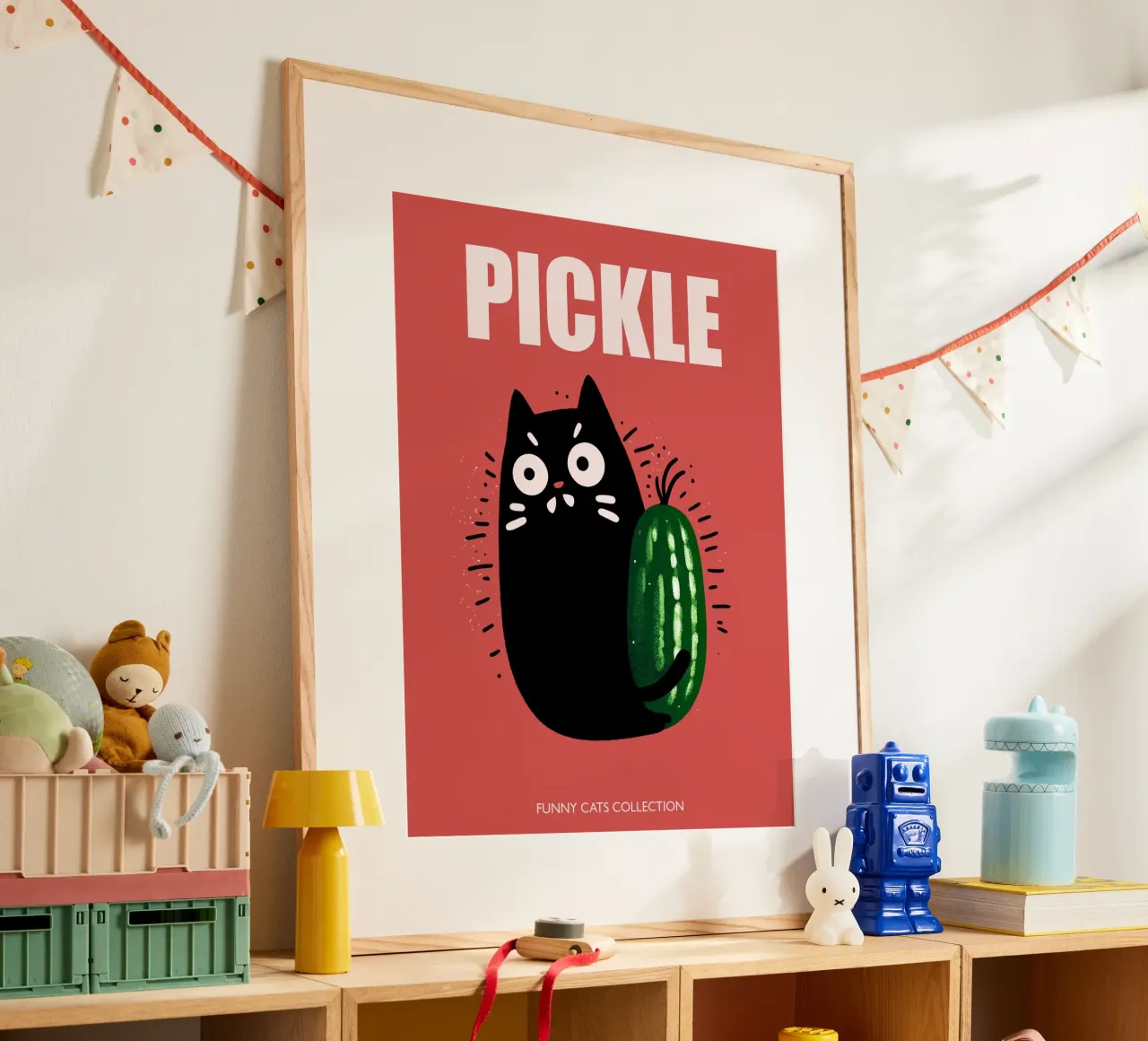 Gatto sottaceto poster da Peaches Art Prints