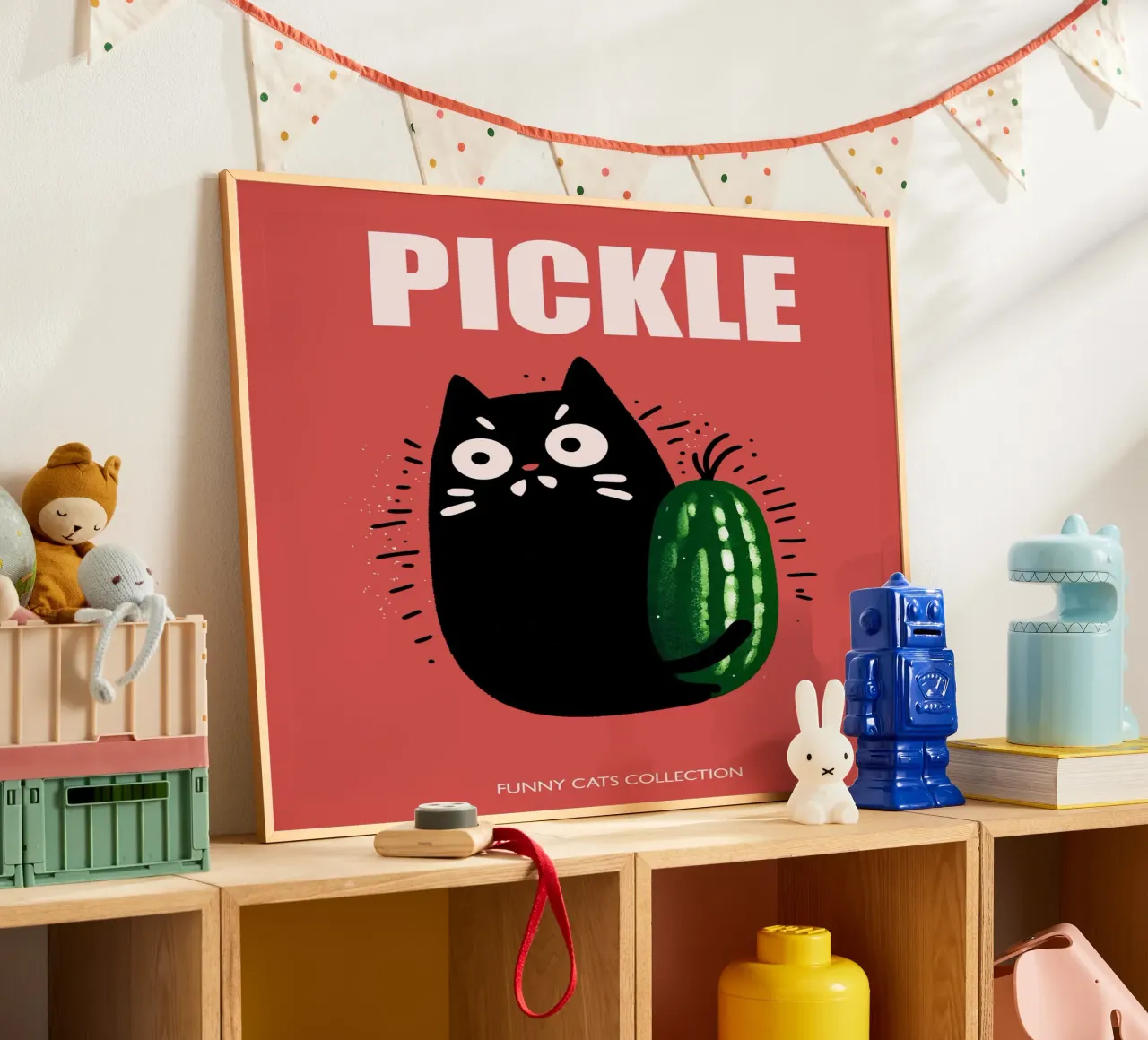 Gatto sottaceto poster da Peaches Art Prints
