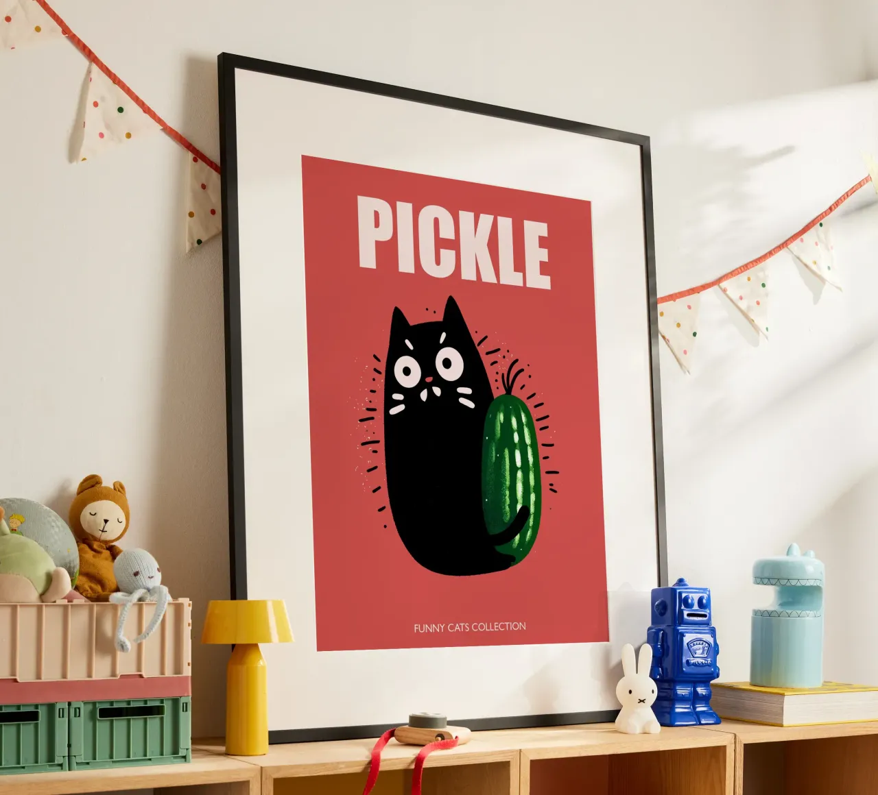 Gatto sottaceto poster da Peaches Art Prints