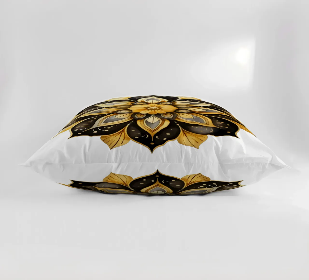 Mandala nero e oro cuscino da Spiritual Touch