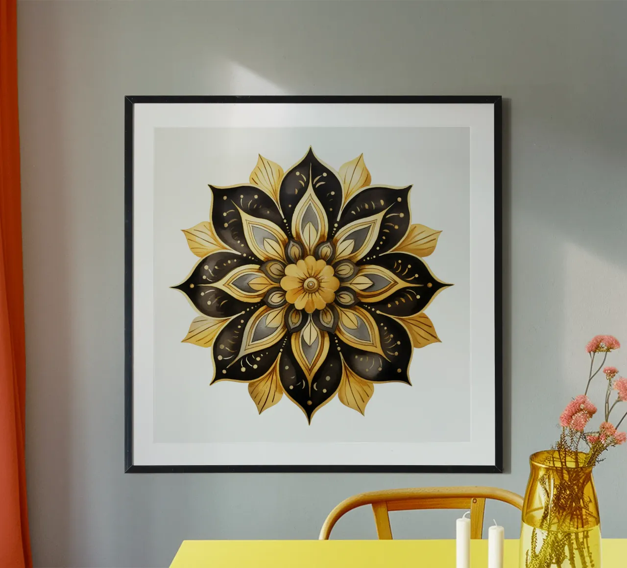 Mandala nero e oro poster da Spiritual Touch