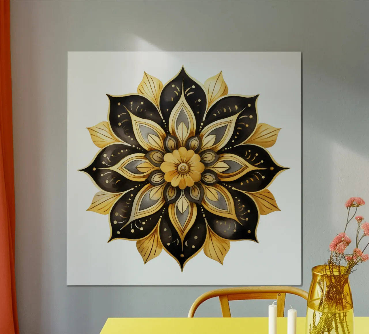 Mandala nero e oro poster da Spiritual Touch