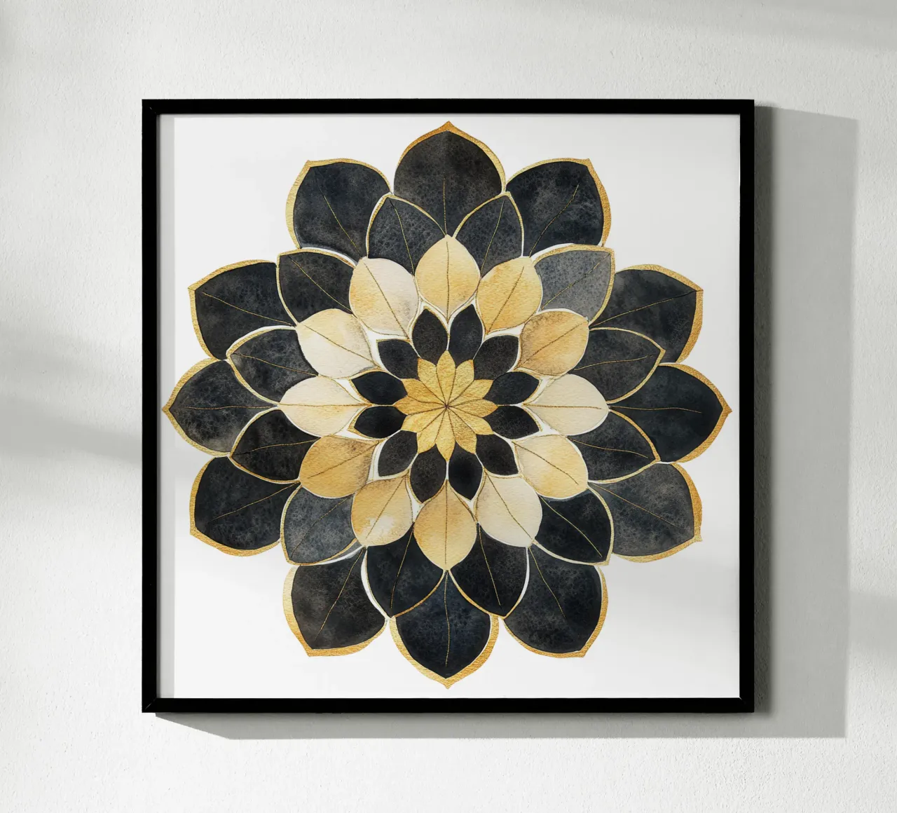 Mandala nero e oro poster da Spiritual Touch