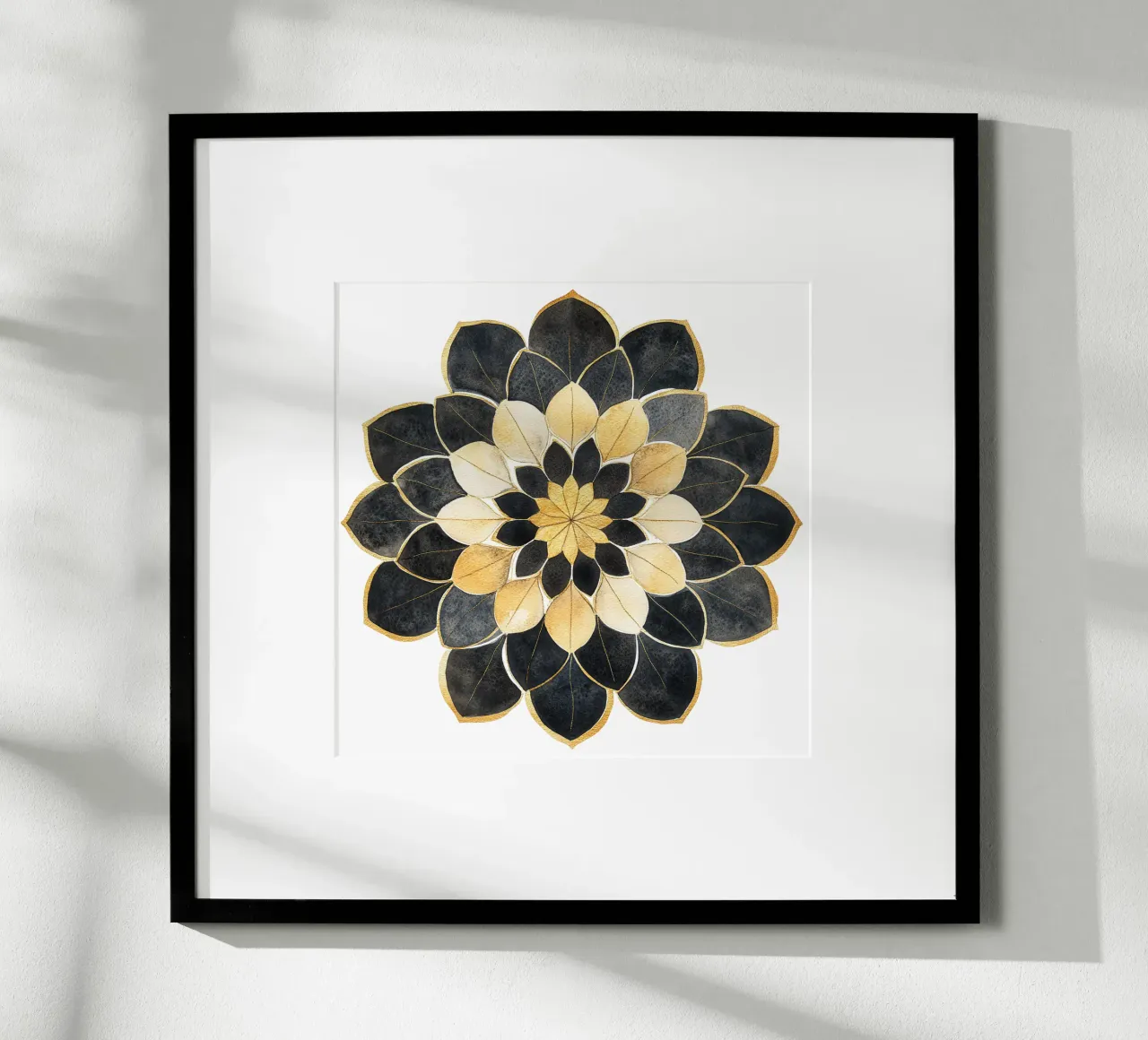 Mandala nero e oro poster da Spiritual Touch