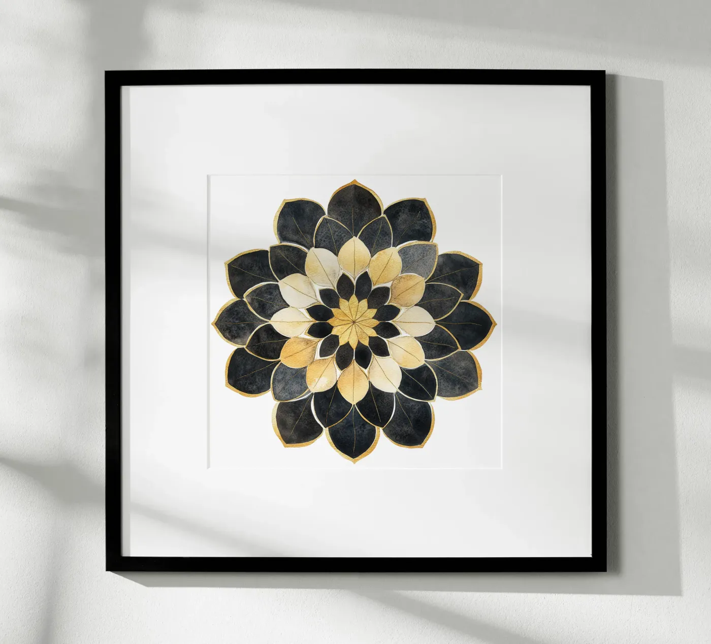 Mandala nero e oro poster da Spiritual Touch