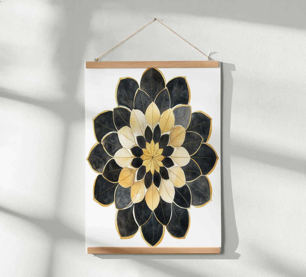 Mandala nero e oro poster da Spiritual Touch