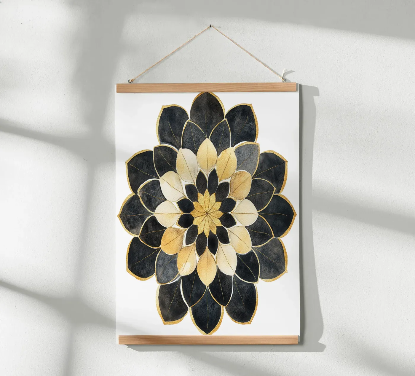 Mandala nero e oro poster da Spiritual Touch