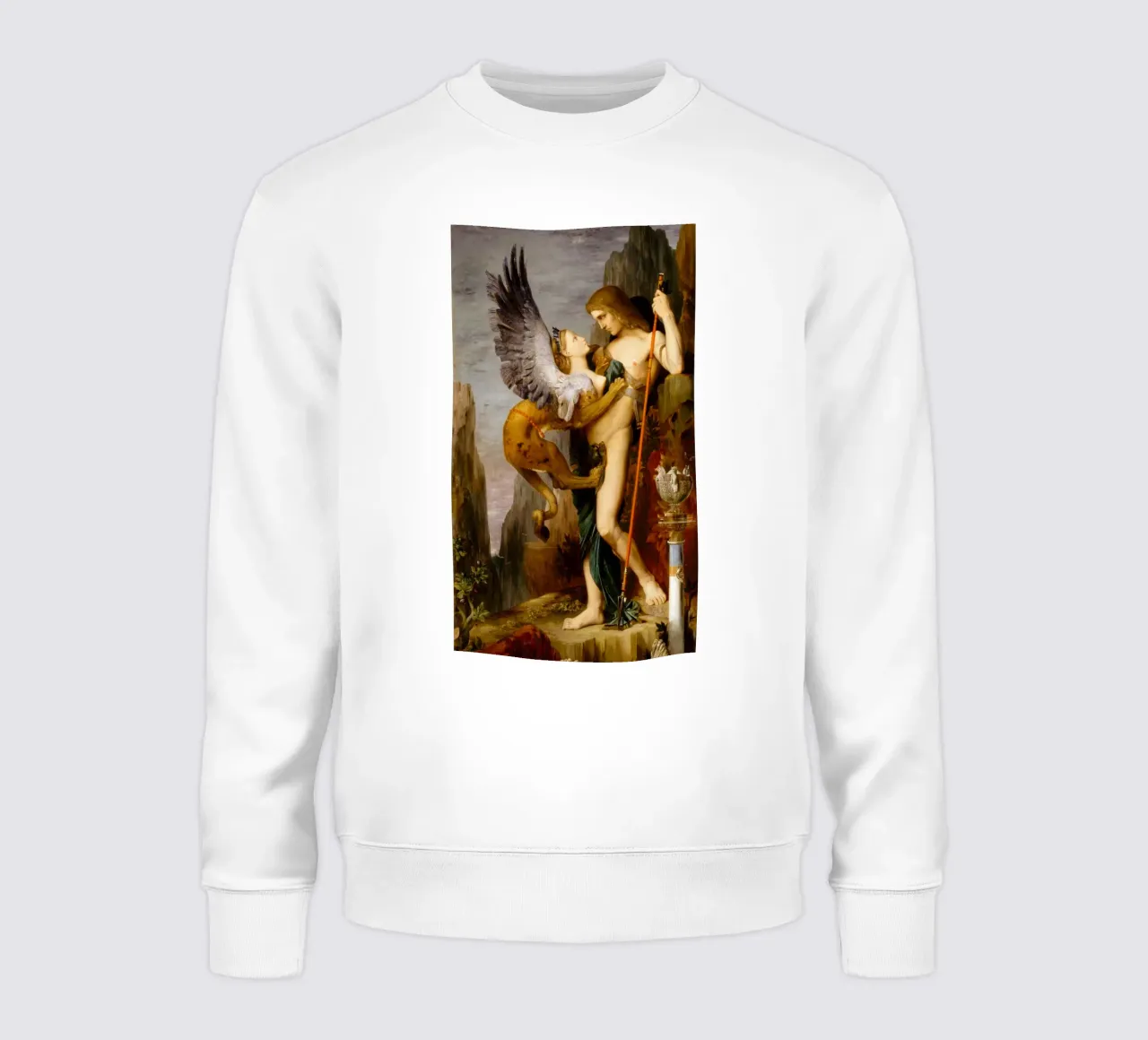 Gustave Moreau - Oedipus and the Sphinx sweatshirt by Timeless Artworks