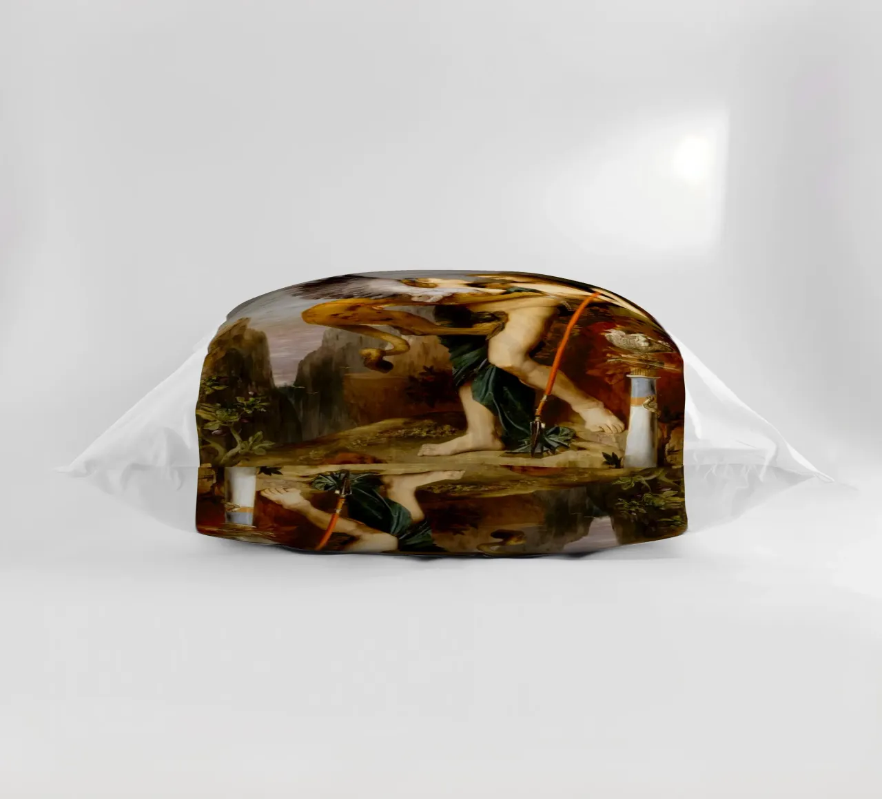 Gustave Moreau - Oedipus and the Sphinx decorative cushion by Timeless Artworks