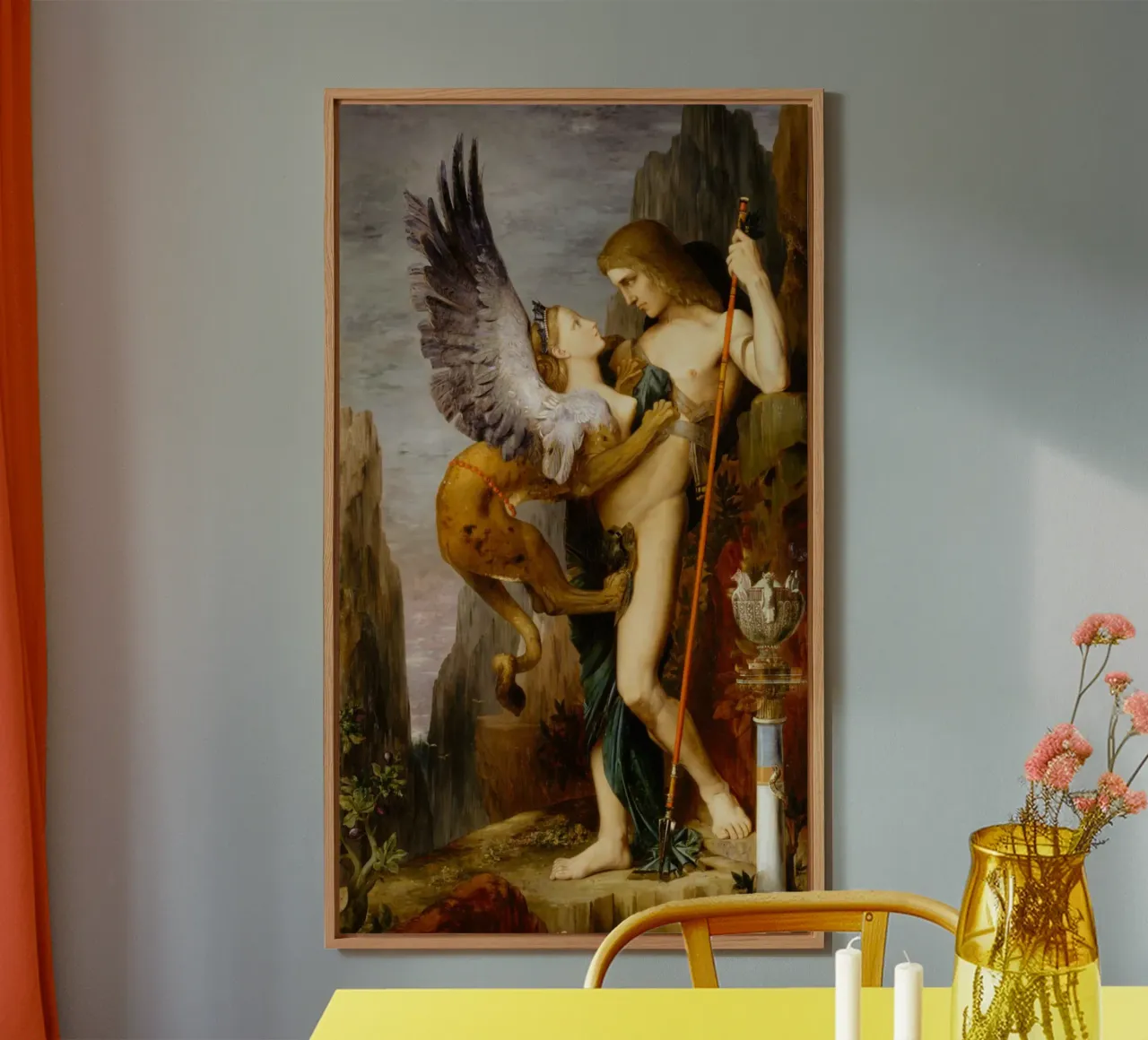 Gustave Moreau - Ödipus und die Sphinx Alu-Dibond von Timeless Artworks