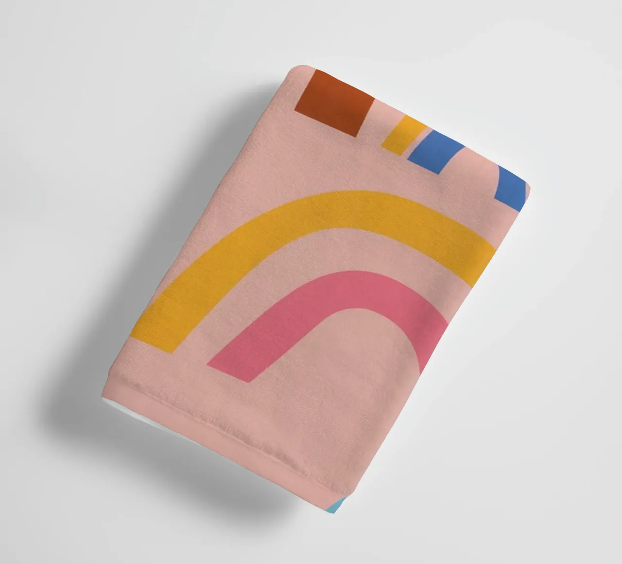 Abstract Rainbow Shapes towel by Demar Galleria