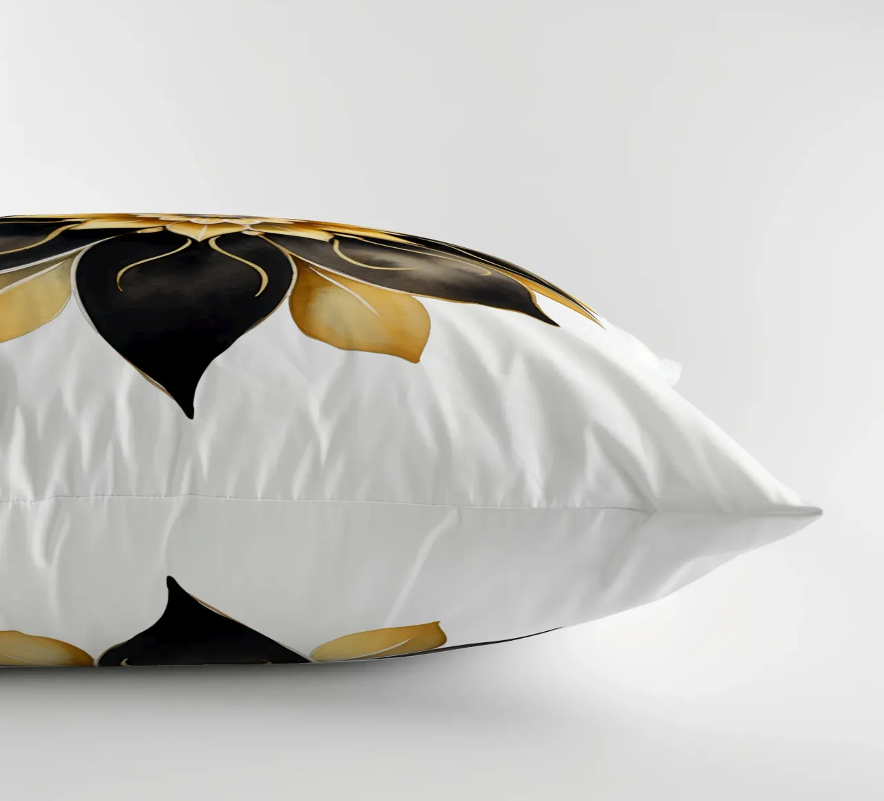 Black & Gold Mandala decorative cushion by Spiritual Touch
