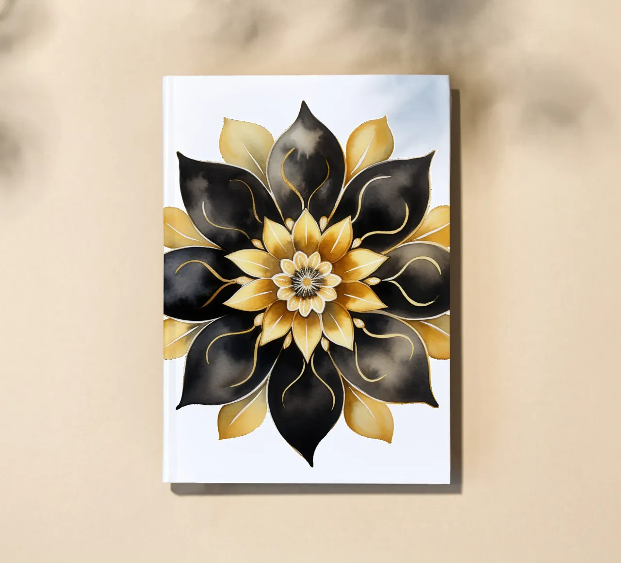 Black & Gold Mandala notebook by Spiritual Touch