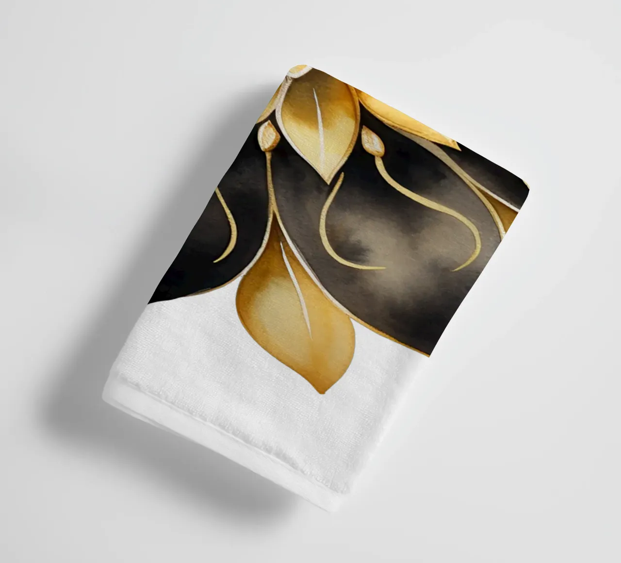 Black & Gold Mandala towel by Spiritual Touch