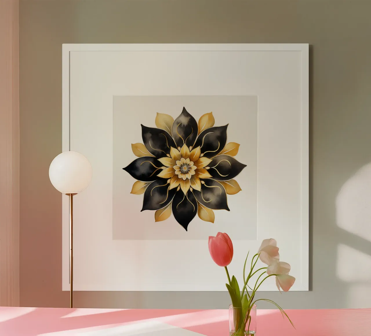 Mandala nero e oro carta hahnemühle da Spiritual Touch