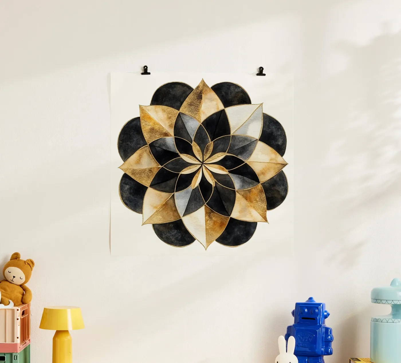 Mandala nero e oro poster da Spiritual Touch