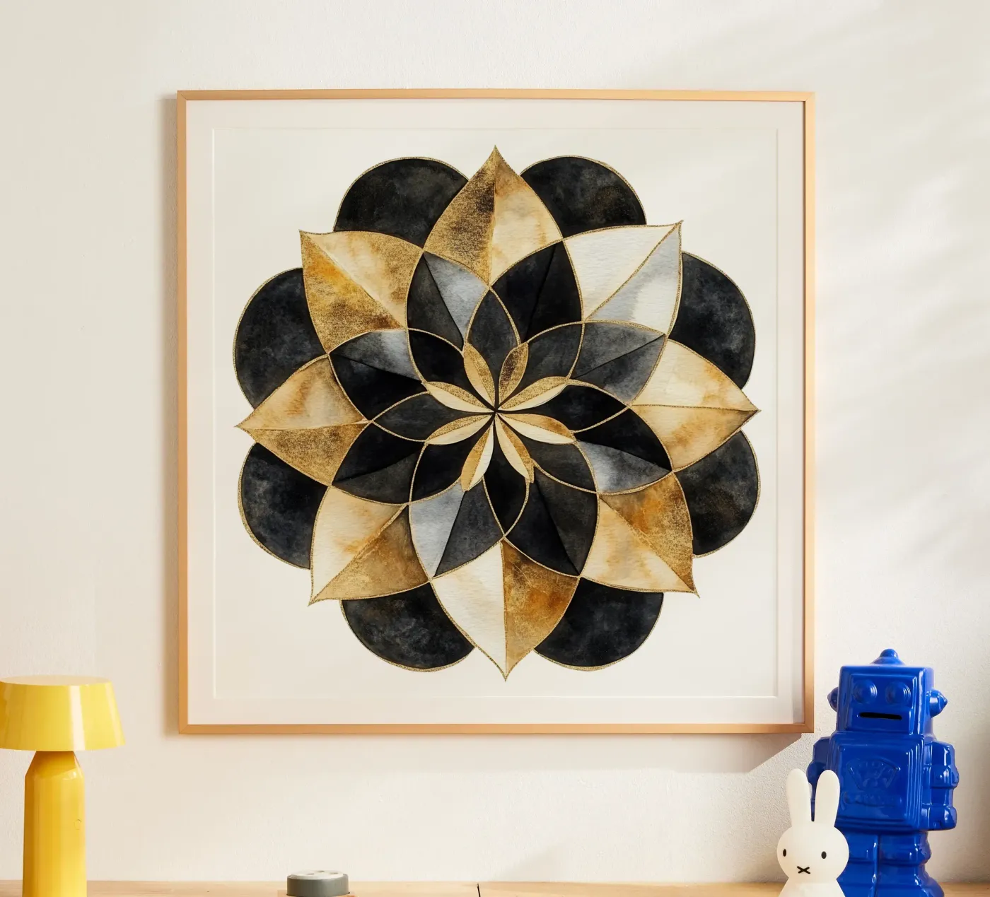 Mandala nero e oro poster da Spiritual Touch