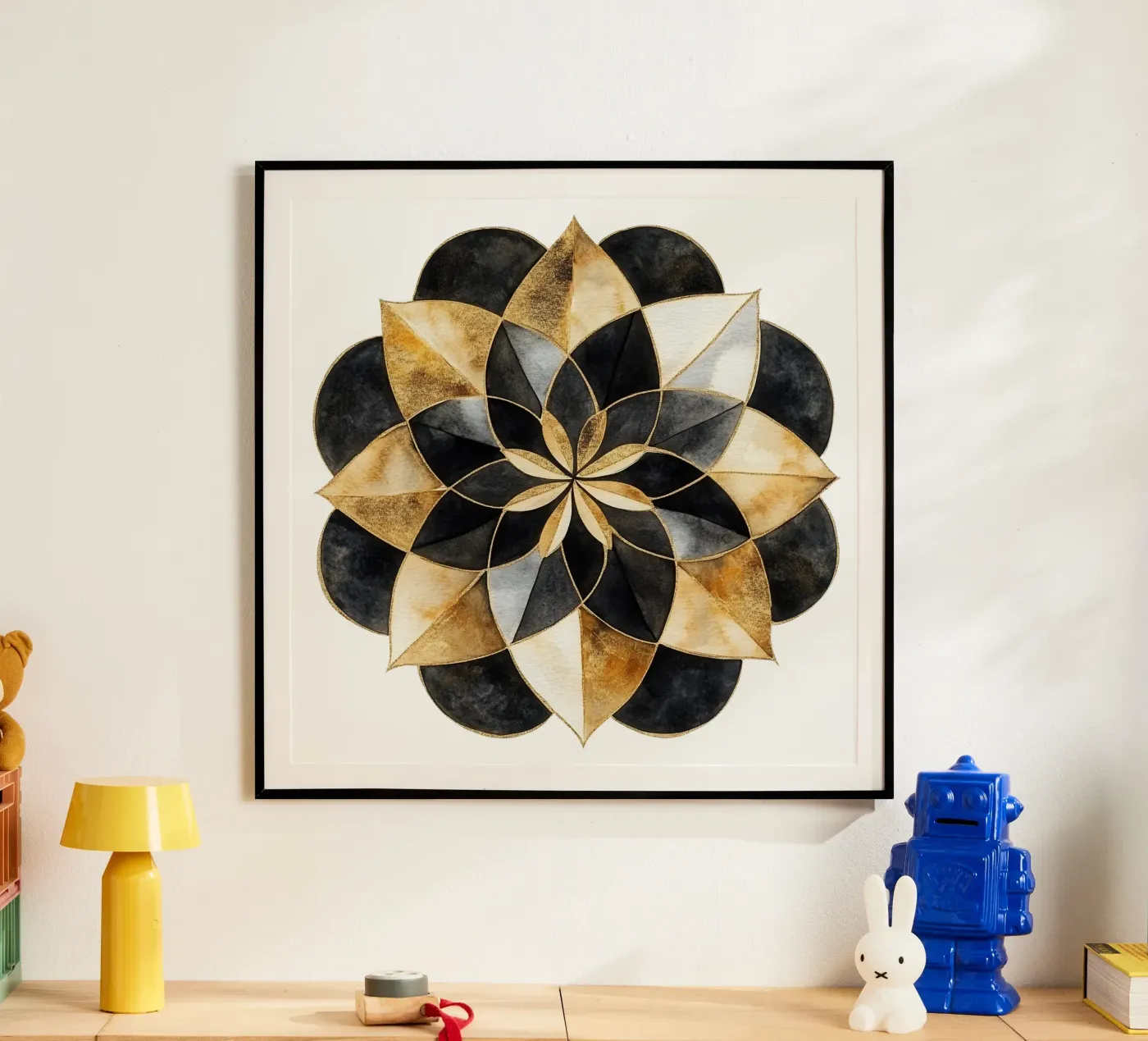 Mandala nero e oro poster da Spiritual Touch