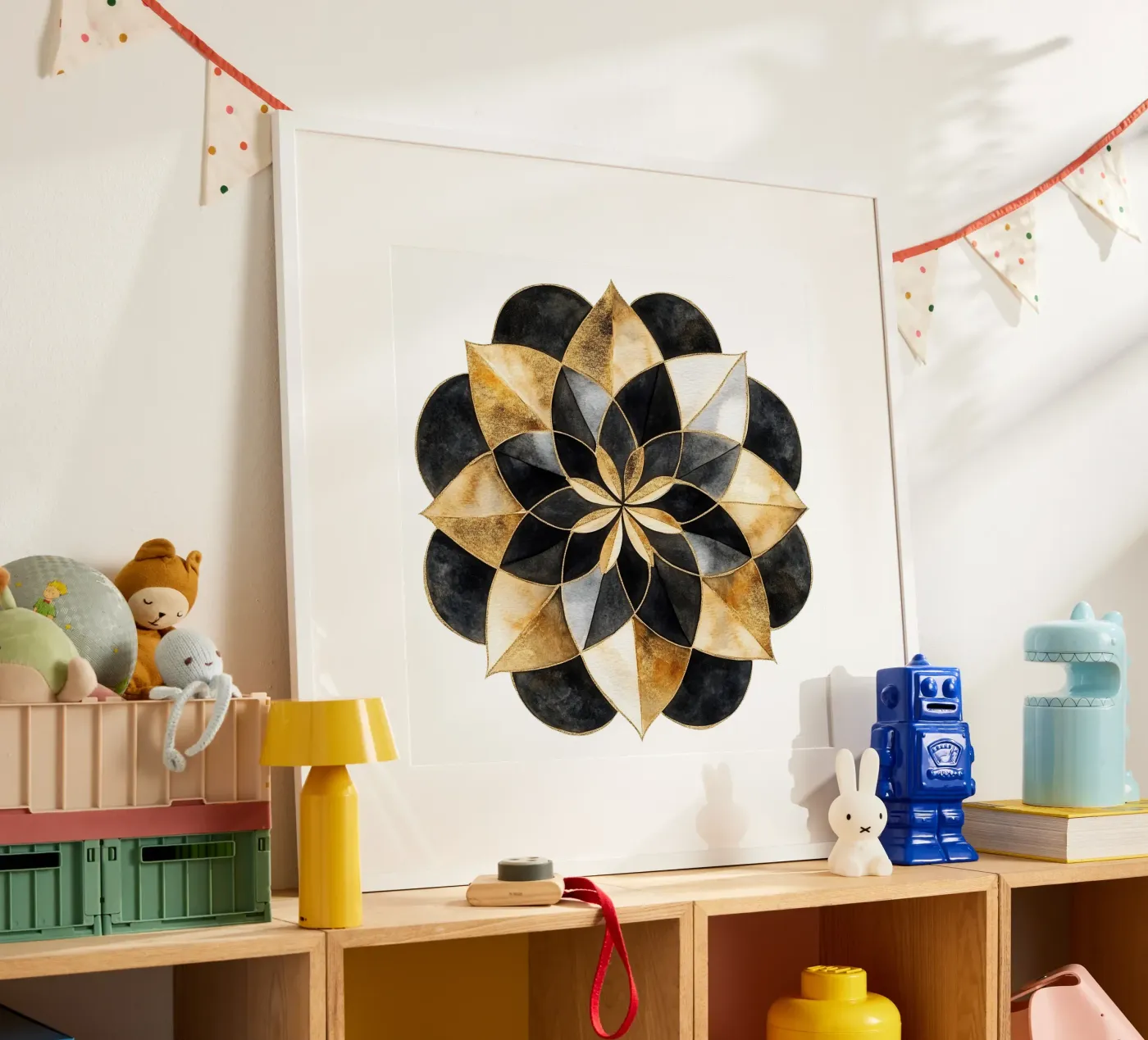 Mandala nero e oro poster da Spiritual Touch