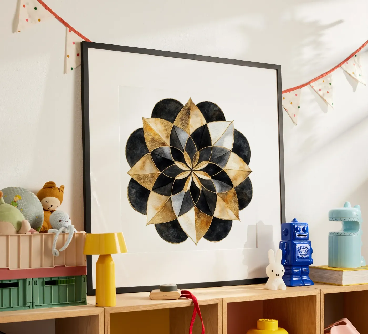 Mandala nero e oro poster da Spiritual Touch