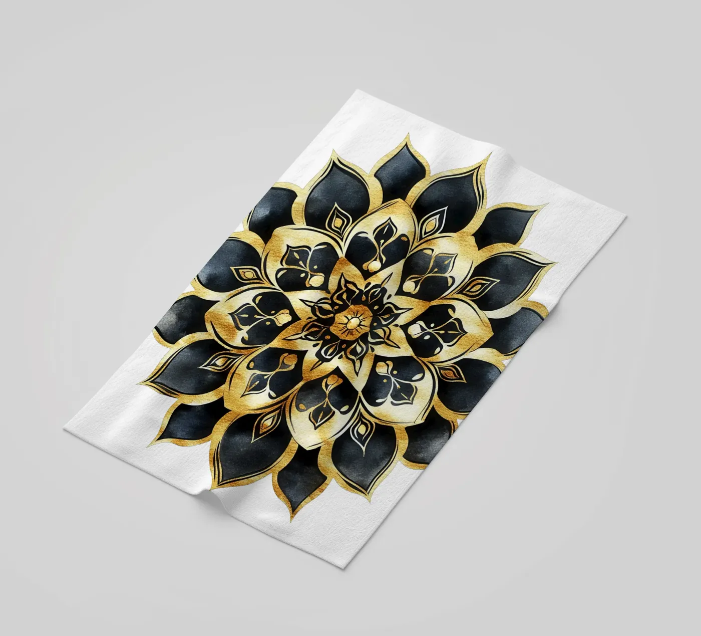 Black & Gold Mandala telo mare da Spiritual Touch