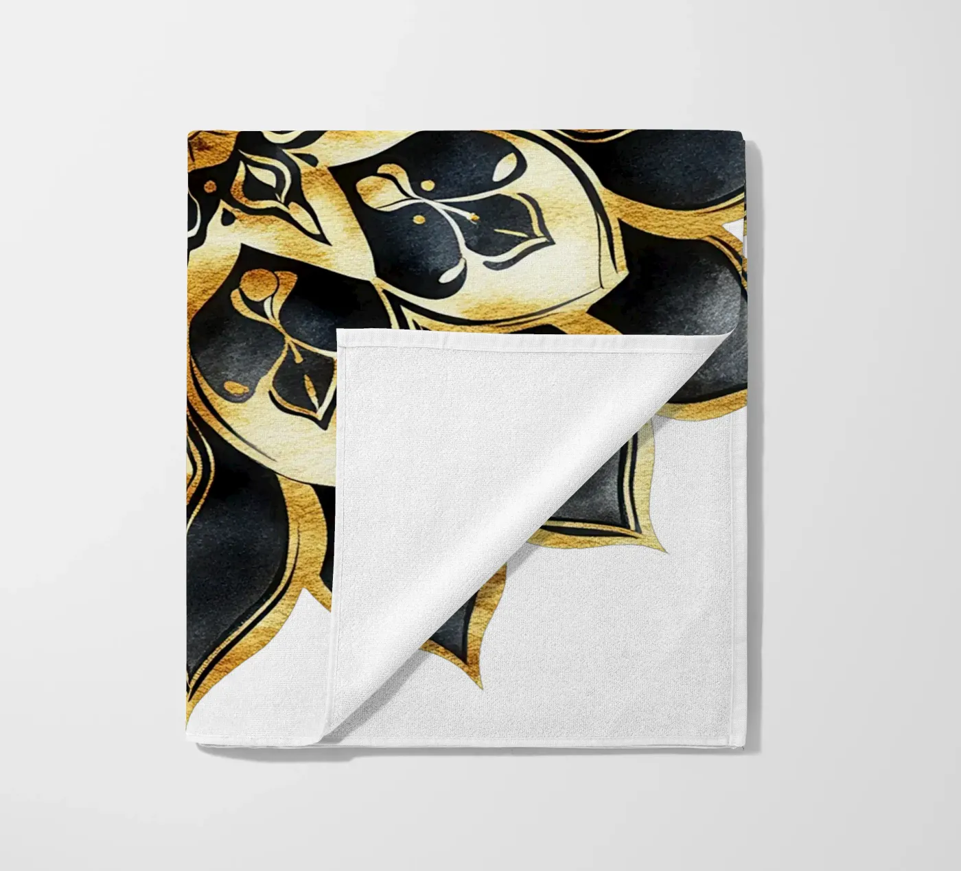 Black & Gold Mandala telo mare da Spiritual Touch