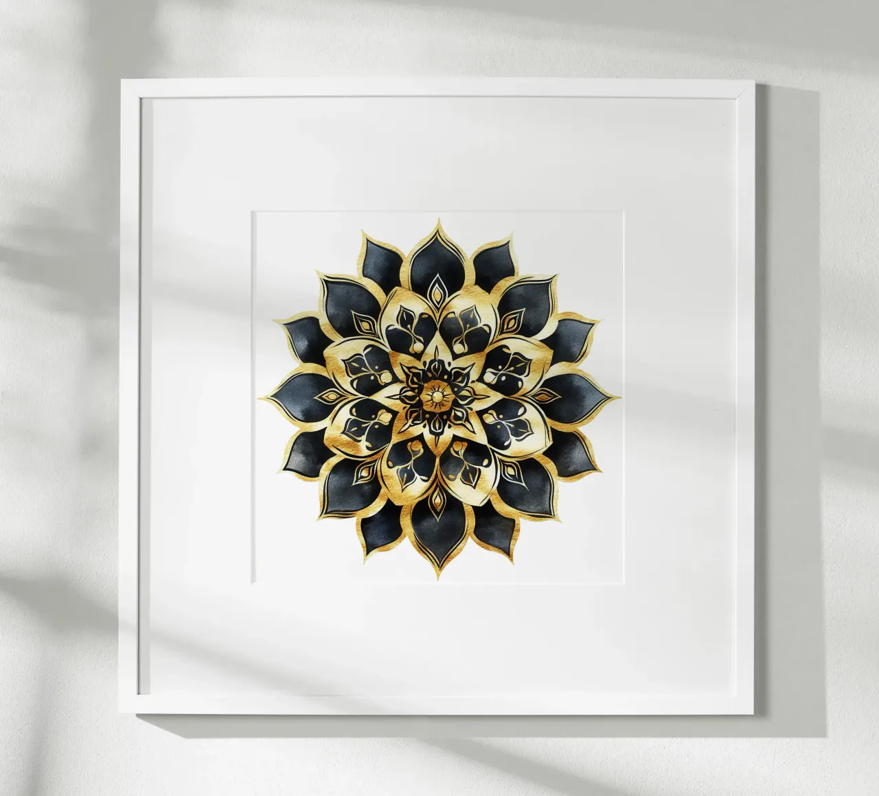 Mandala nero e oro poster da Spiritual Touch