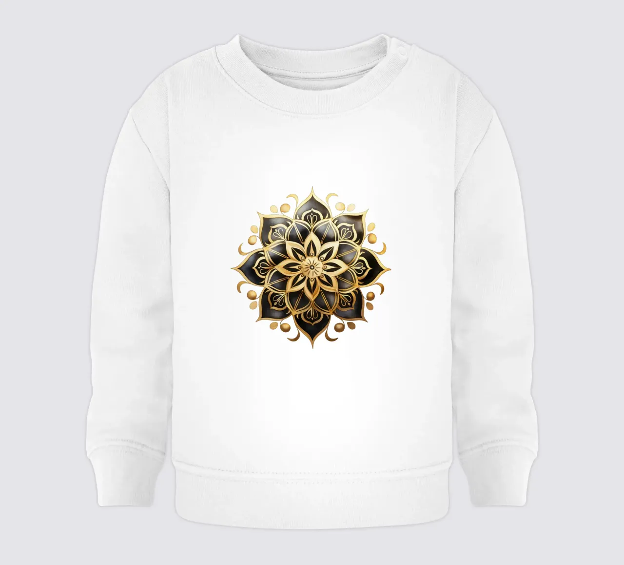 Mandala nero e oro felpa neonato da Spiritual Touch