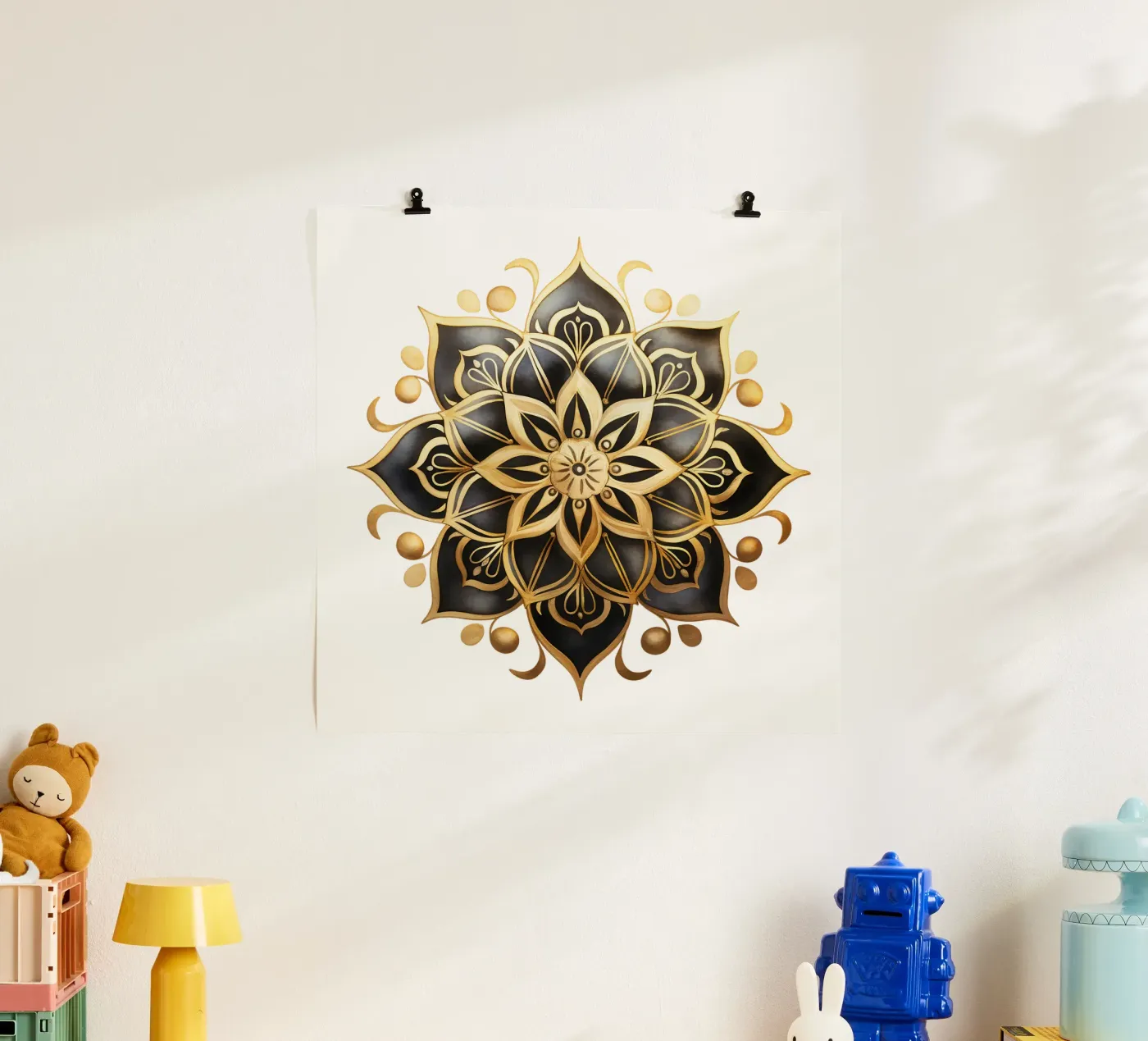 Black & Gold Mandala poster da Spiritual Touch