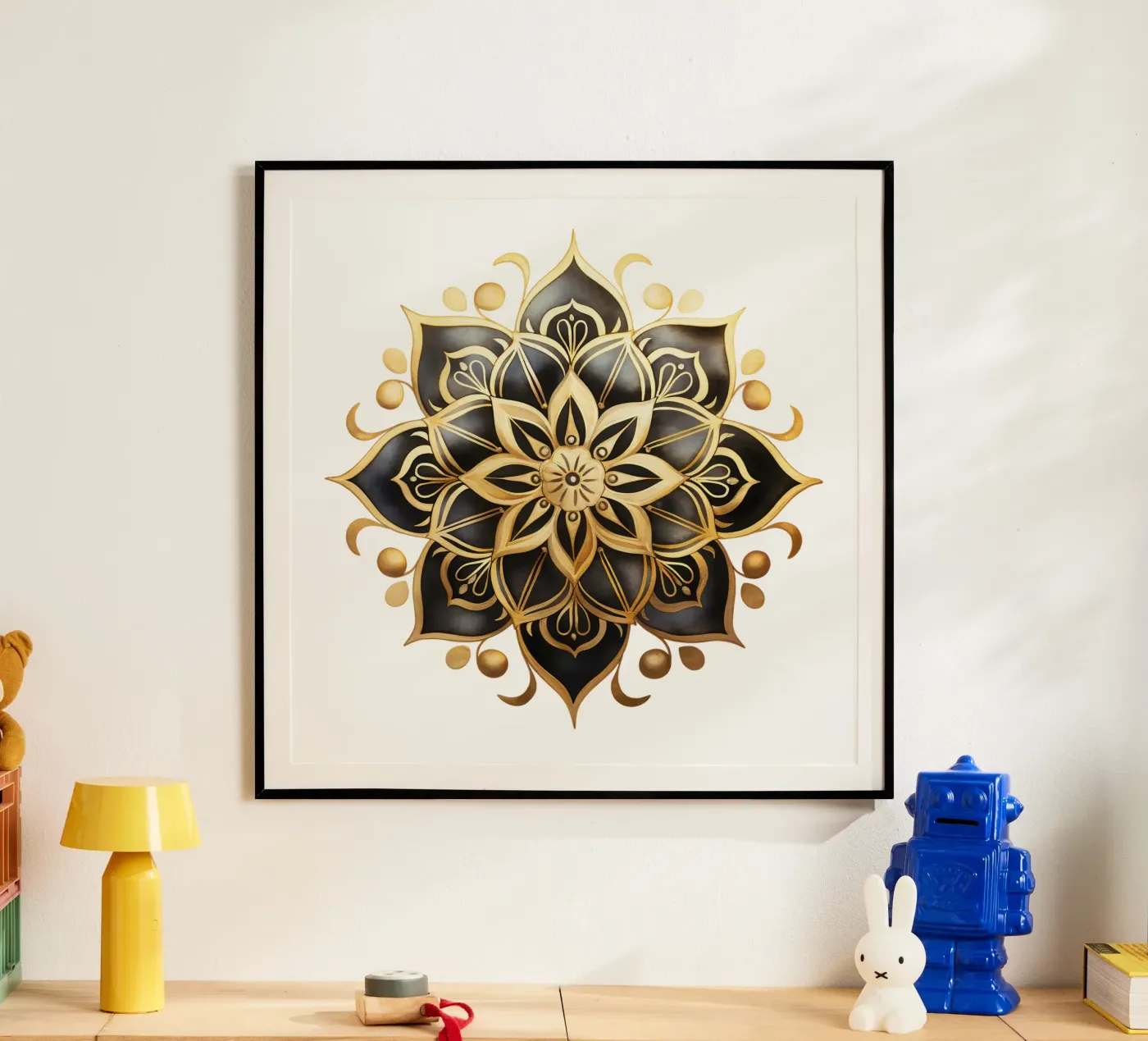 Black & Gold Mandala poster da Spiritual Touch