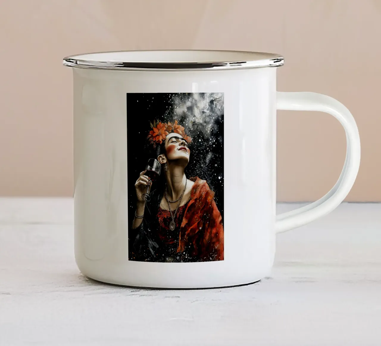 Venerdì sera tazza in smalto da Justyna Jaszke JBJart